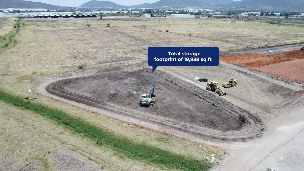 Total storage footprint of 19,838 sq ft